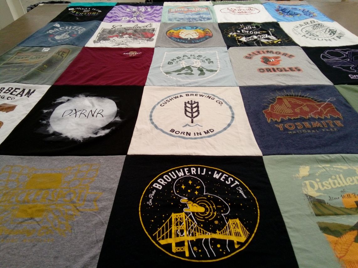 T-shirt quilt featuring baltimore orioles by Angie from AK