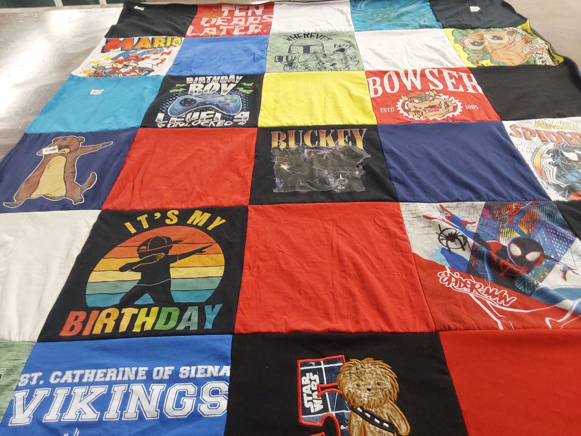 T-shirt quilt featuring vikings by Melissa from CA