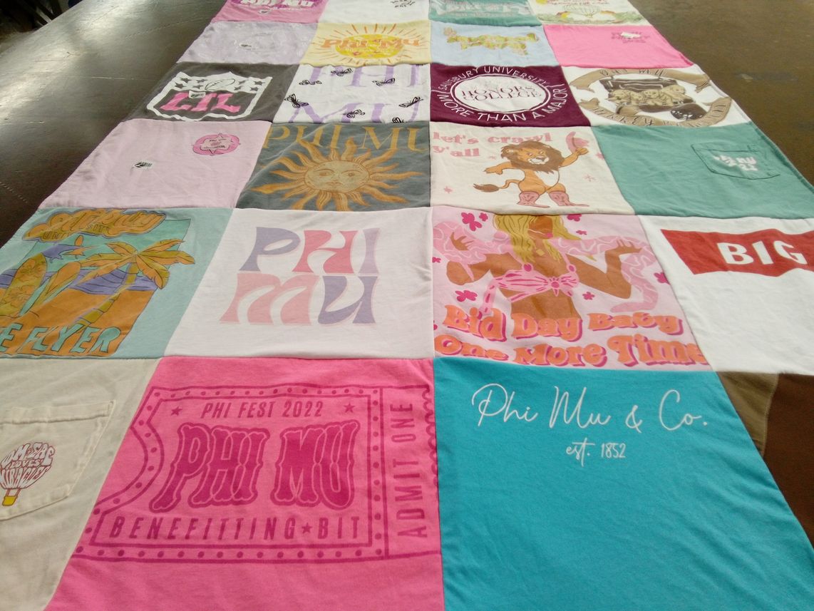 T-shirt quilt from university, of by Katie from MD