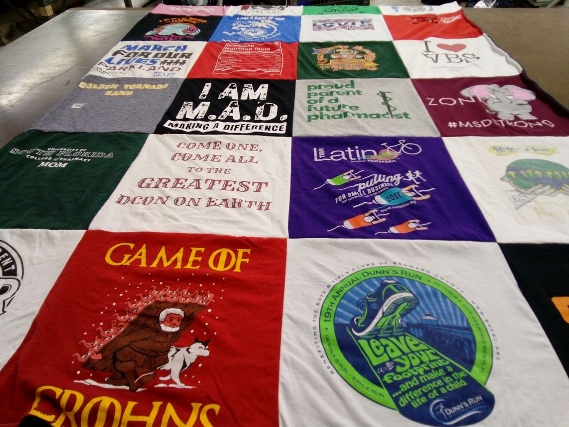 T-shirt quilt from university of south florida by Cristina from FL