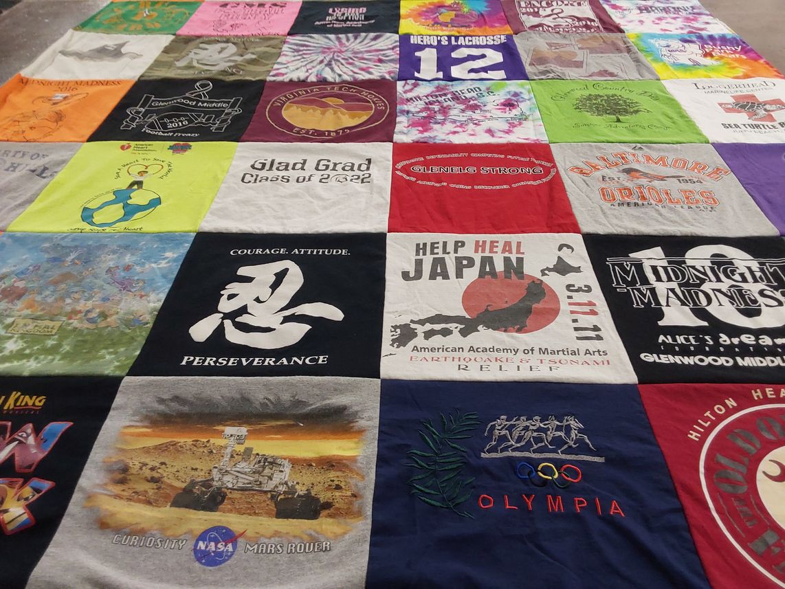 T-shirt quilt featuring baltimore orioles by Marsha from MD