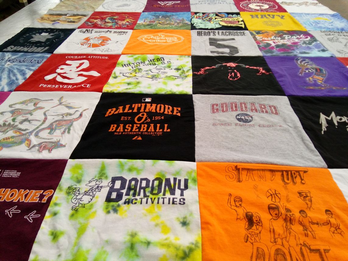 T-shirt quilt featuring baltimore orioles by Marsha from MD