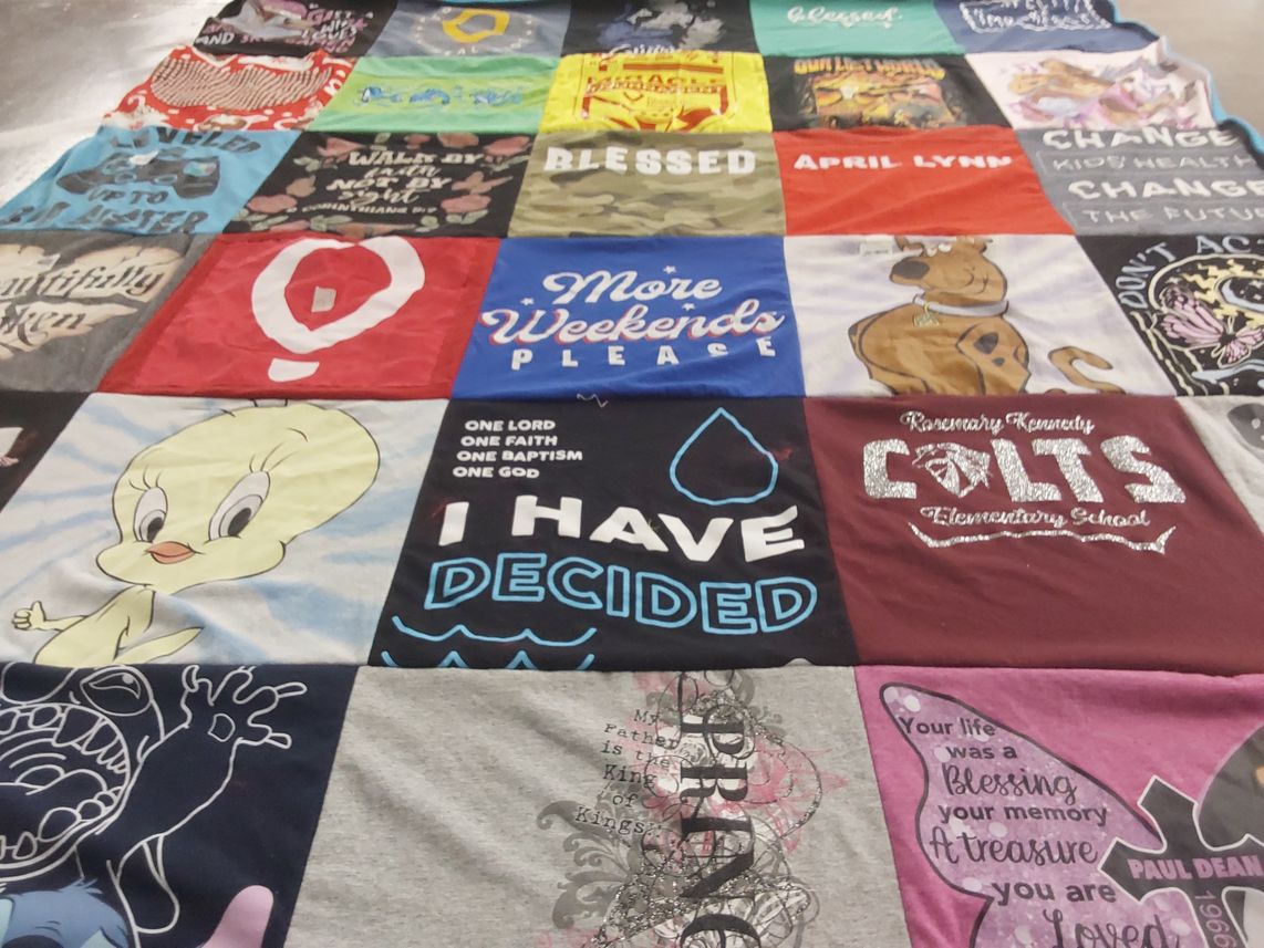T-shirt quilt featuring colts by Tracey from CA