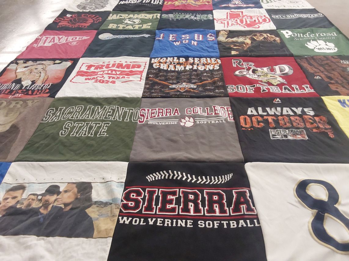 T-shirt quilt featuring sierra wolverines softball by Brian from CA