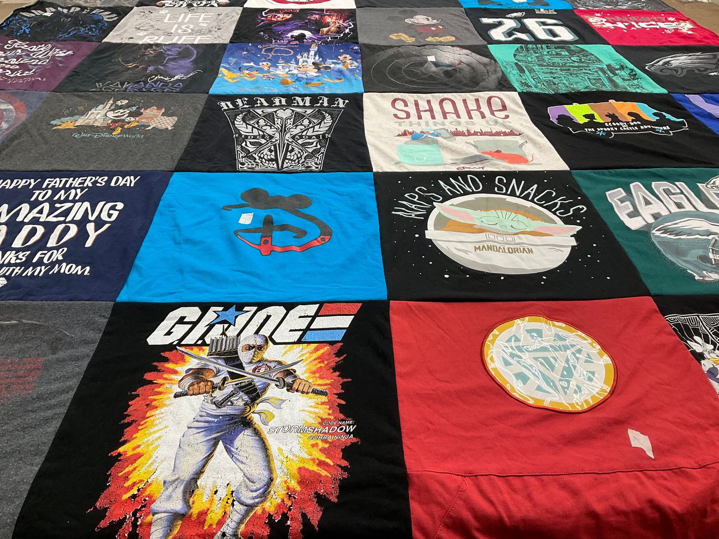 T-shirt quilt featuring philadelphia eagles by Kaitlin from NH