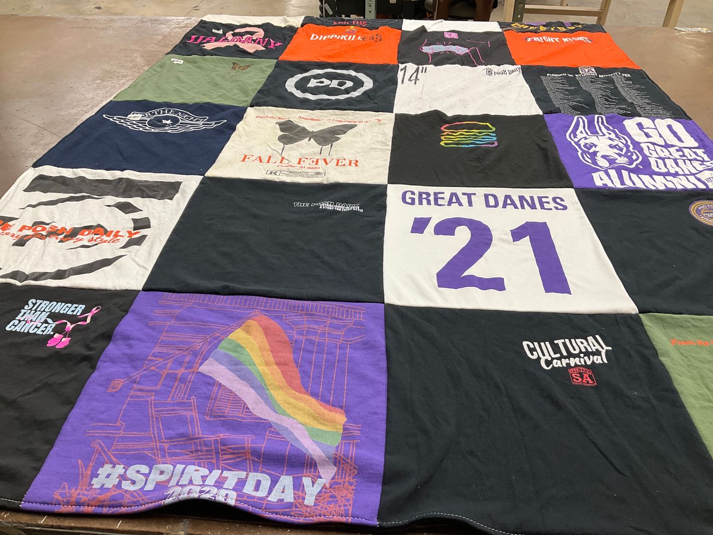 T-shirt quilt from university at albany by Nyla from NY