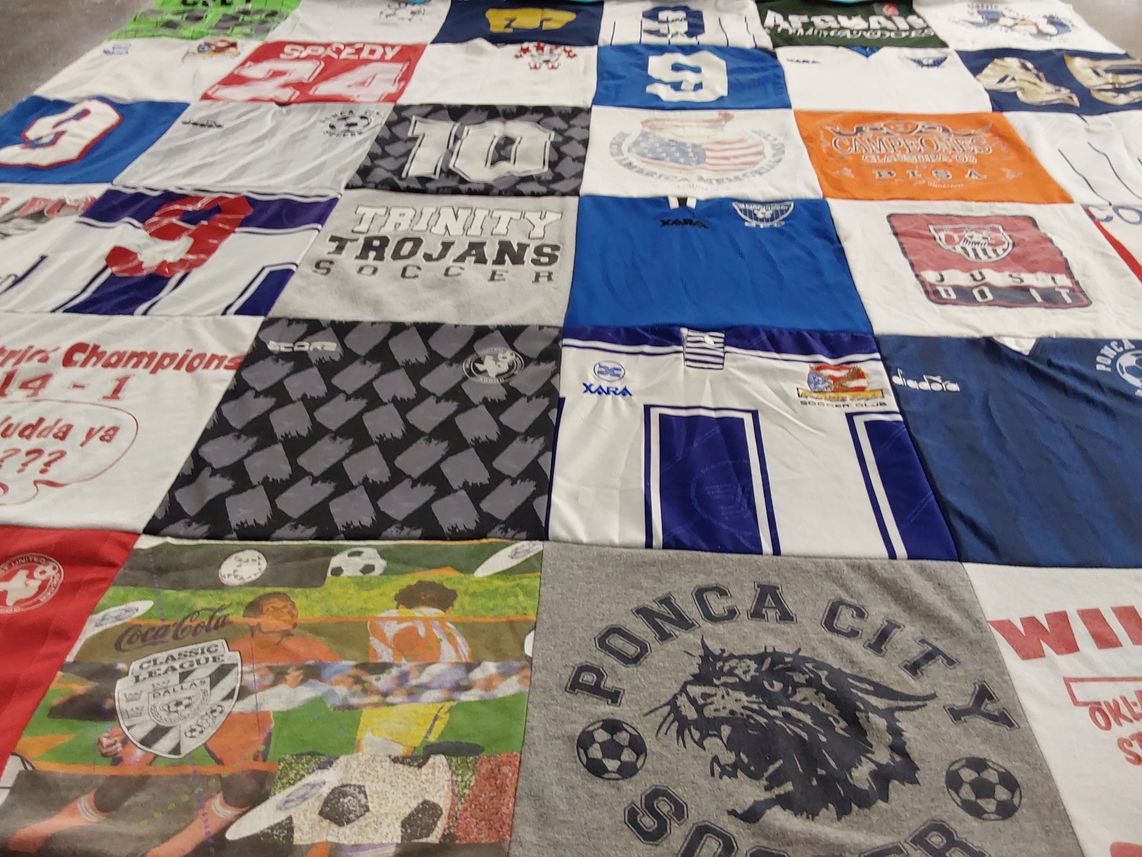 T-shirt quilt featuring ponca city soccer by Colt from OK