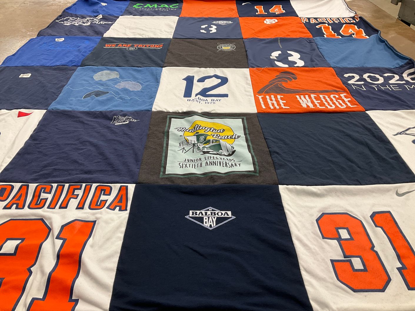 T-shirt quilt featuring tritons by Tanya from CA