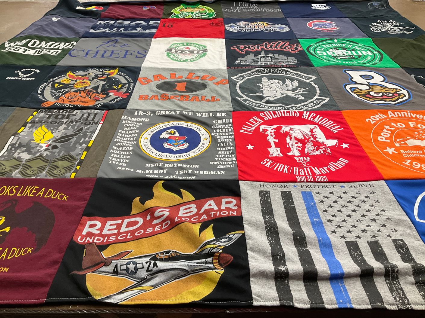 T-shirt quilt featuring gallop baseball by Sevin from MD