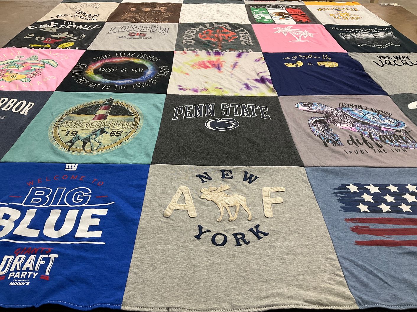 T-shirt quilt from pennsylvania state university by NICOLE from PA