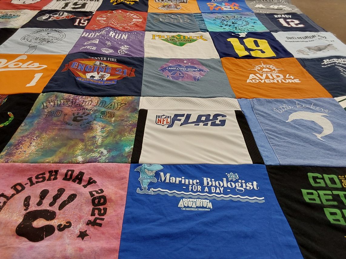 T-shirt quilt from collegiate college by Amanda from CO
