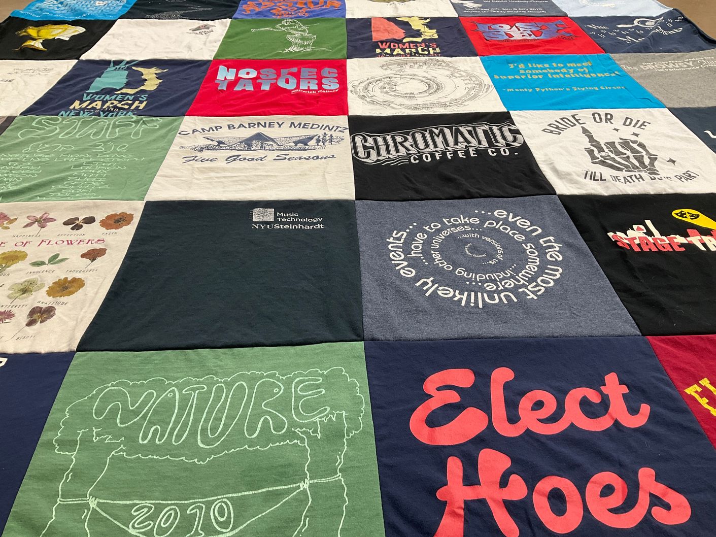 T-shirt quilt from new york university by Lauren from GA