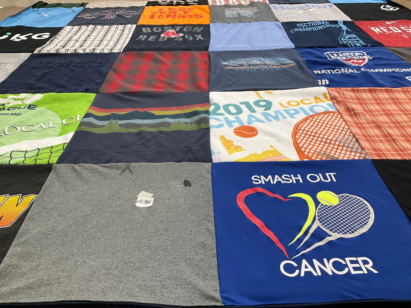 T-shirt quilt featuring boston red sox by Trish from MA