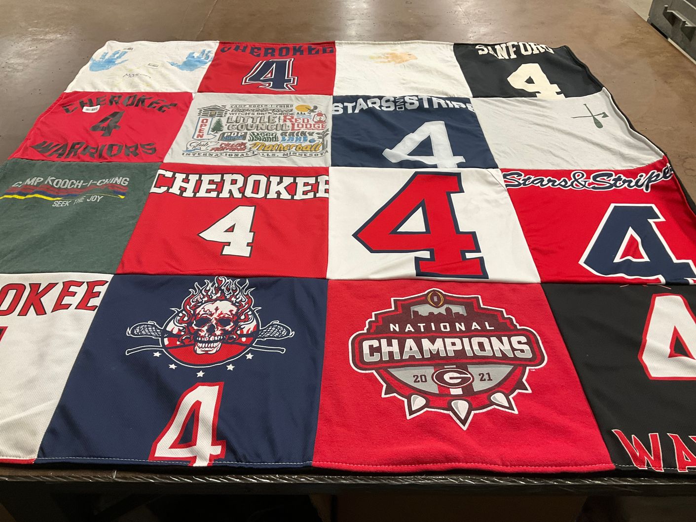 T-shirt quilt from cherokee high school by Rebekah from GA