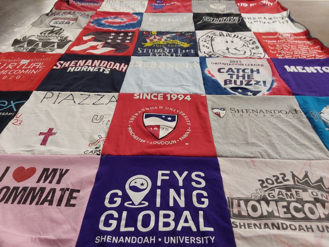 T-shirt quilt from shenandoah university by Darcy from VA