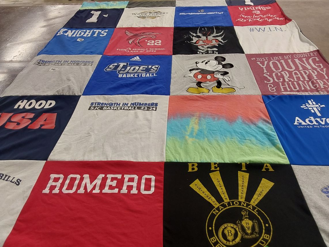 T-shirt quilt featuring knights by Elizabeth from SC