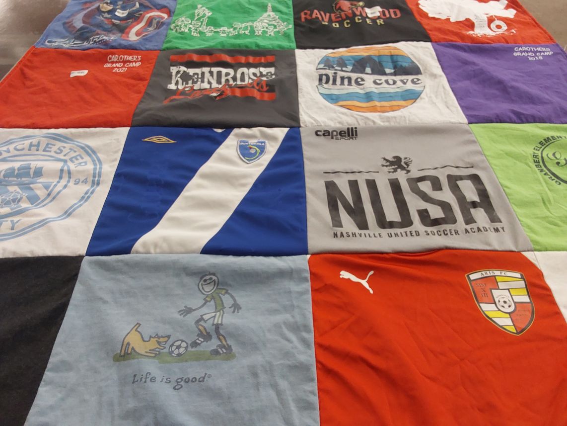 T-shirt quilt featuring nashville united soccer academy by Julie from TN