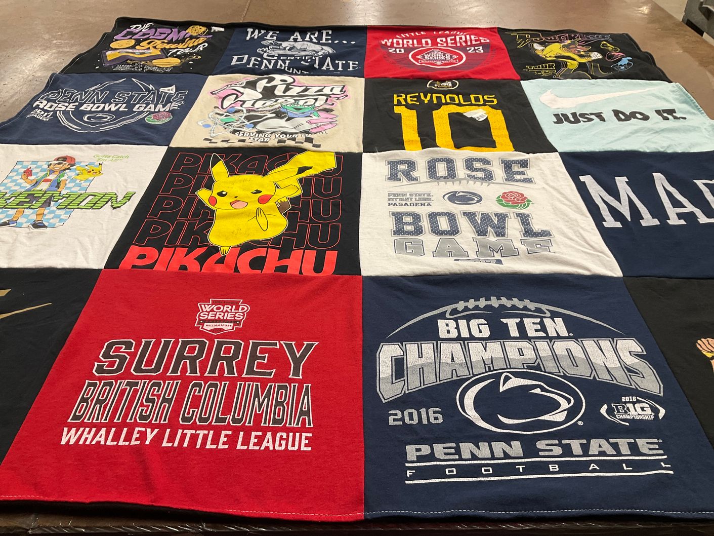 T-shirt quilt featuring penn state football by Madison from PA