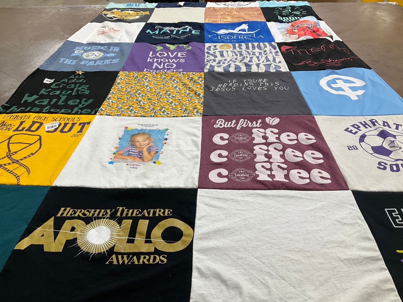 T-shirt quilt featuring ephrata soccer by Ashley from PA