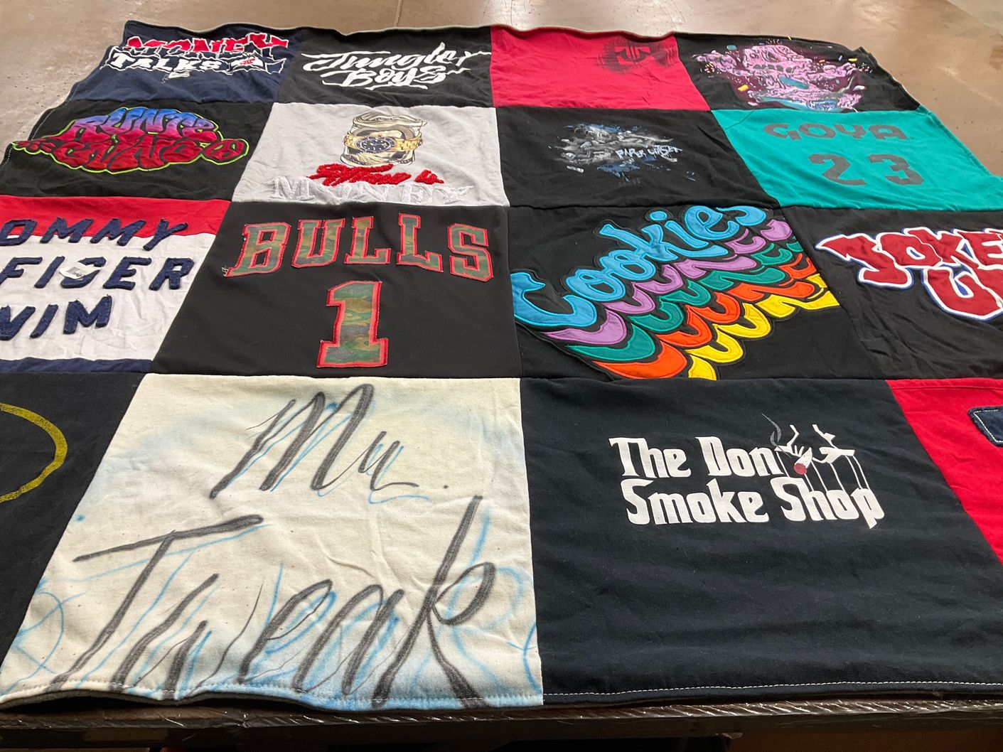 T-shirt quilt featuring chicago bulls by Krystal from IL