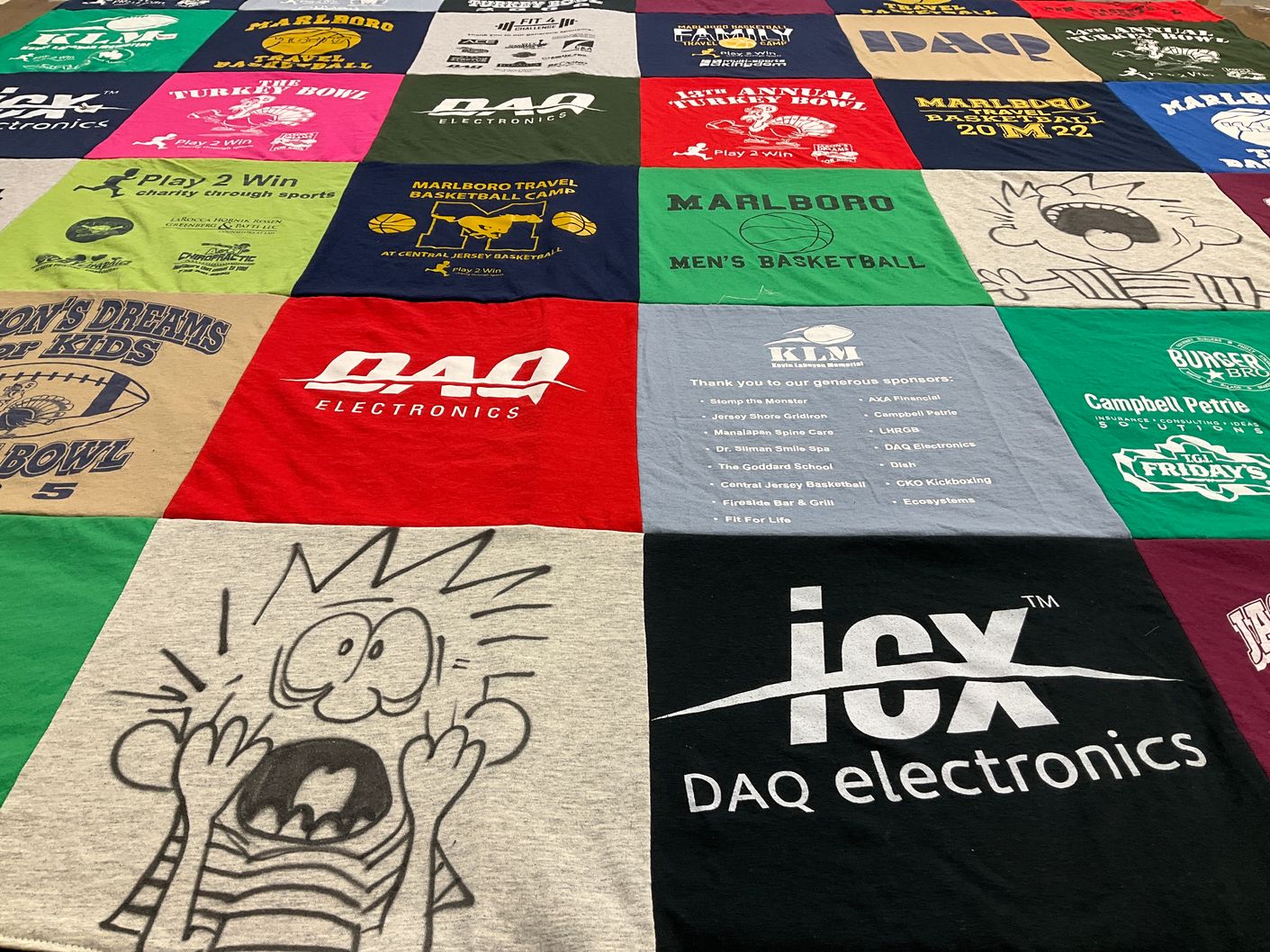 T-shirt quilt from marlboro high school by katie from NJ