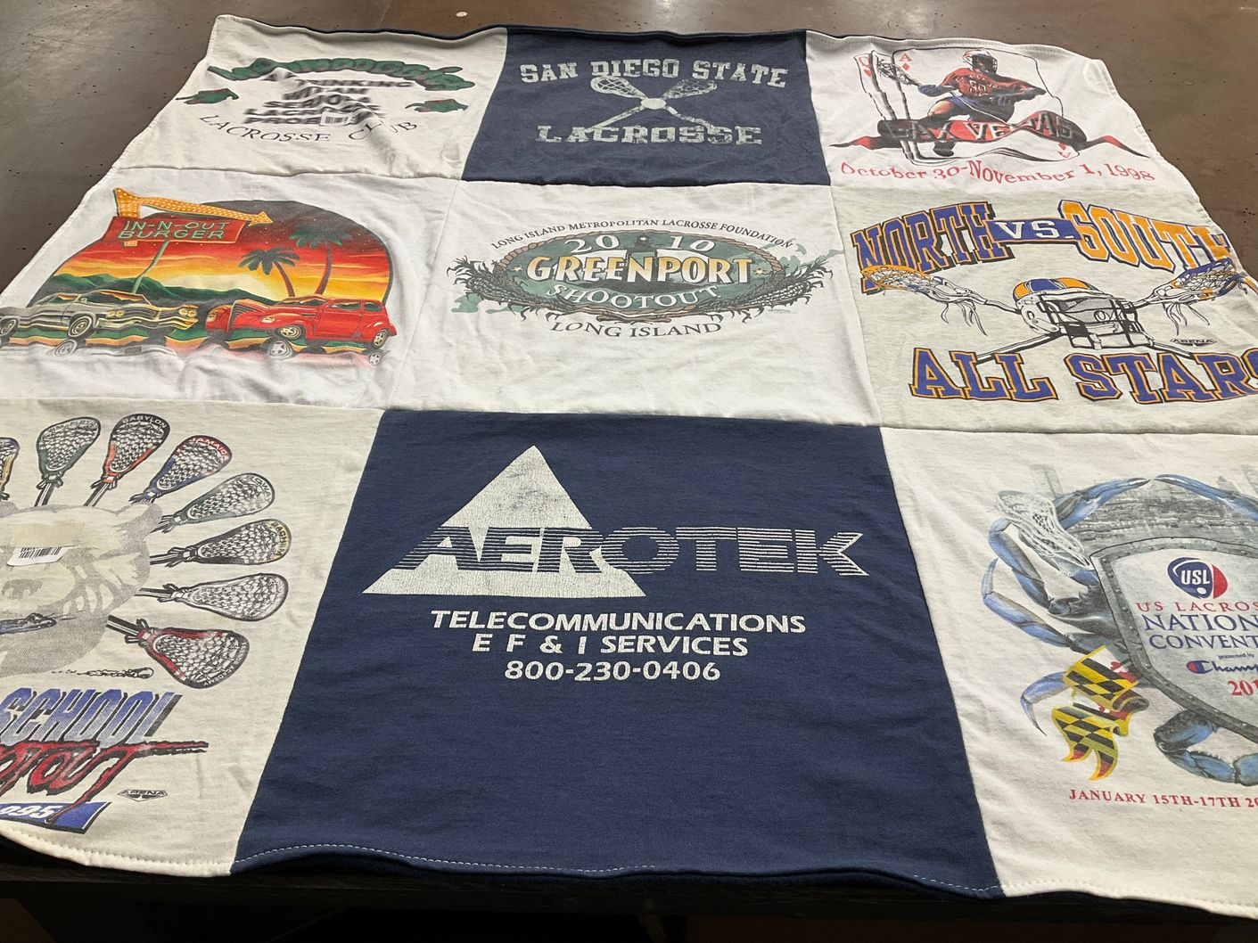 T-shirt quilt from san diego state university by Kimberly from NY