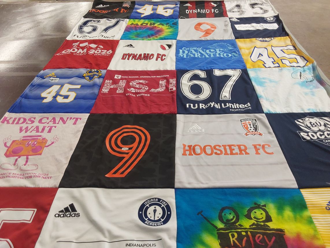 T-shirt quilt featuring hoosier fc, dynamo fc by Deanna from IN