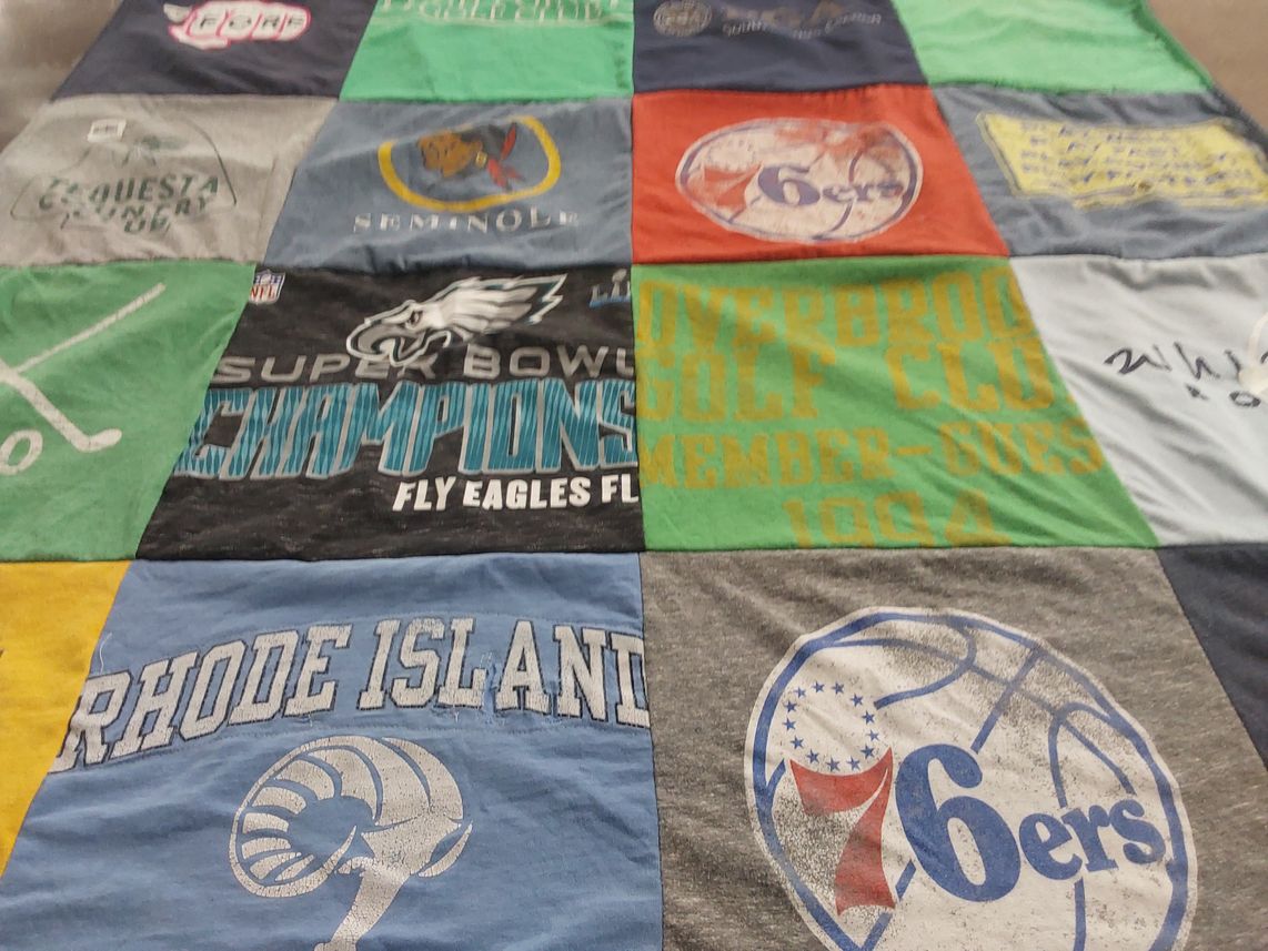 T-shirt quilt featuring philadelphia 76ers by Justin from FL