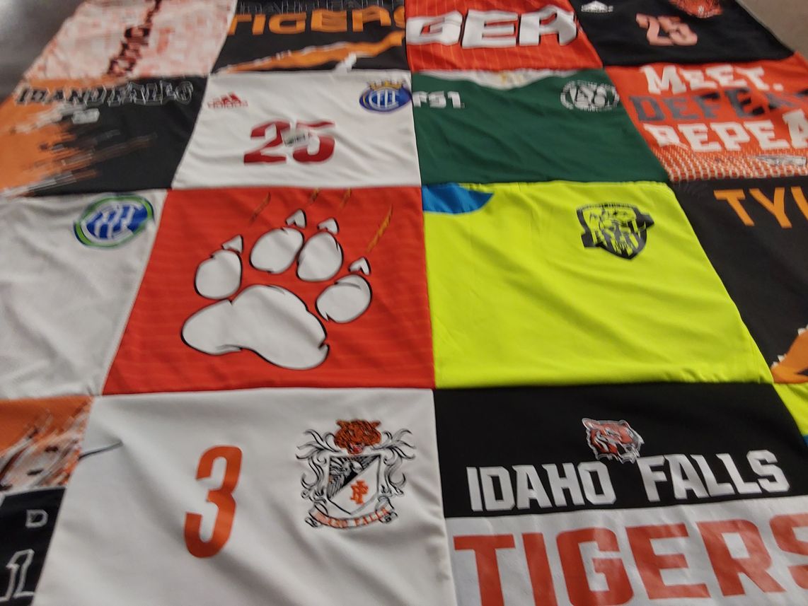 T-shirt quilt featuring idaho falls tigers by hailey from ID