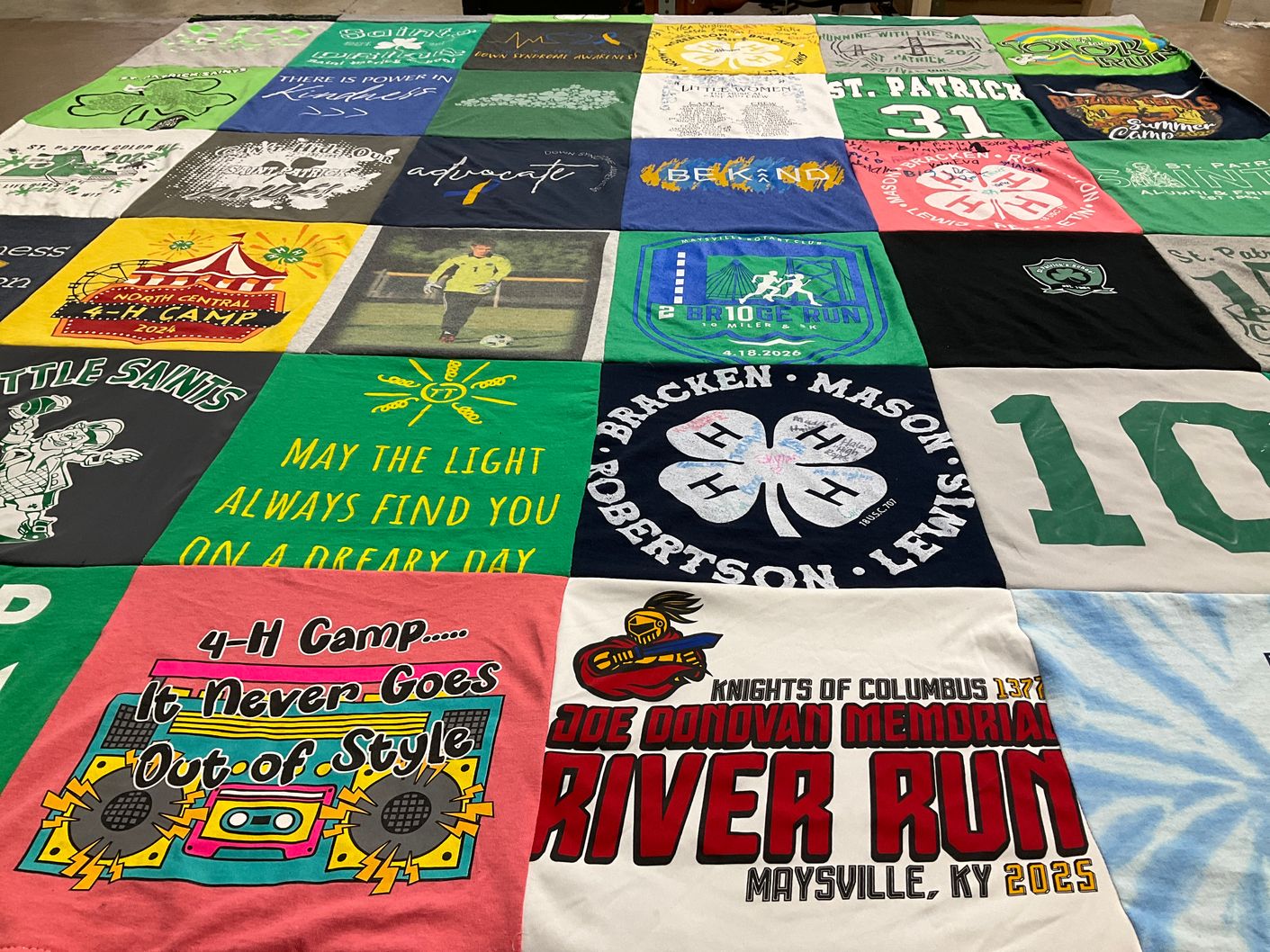 T-shirt quilt with 4-h, community themes by Amanda from KY