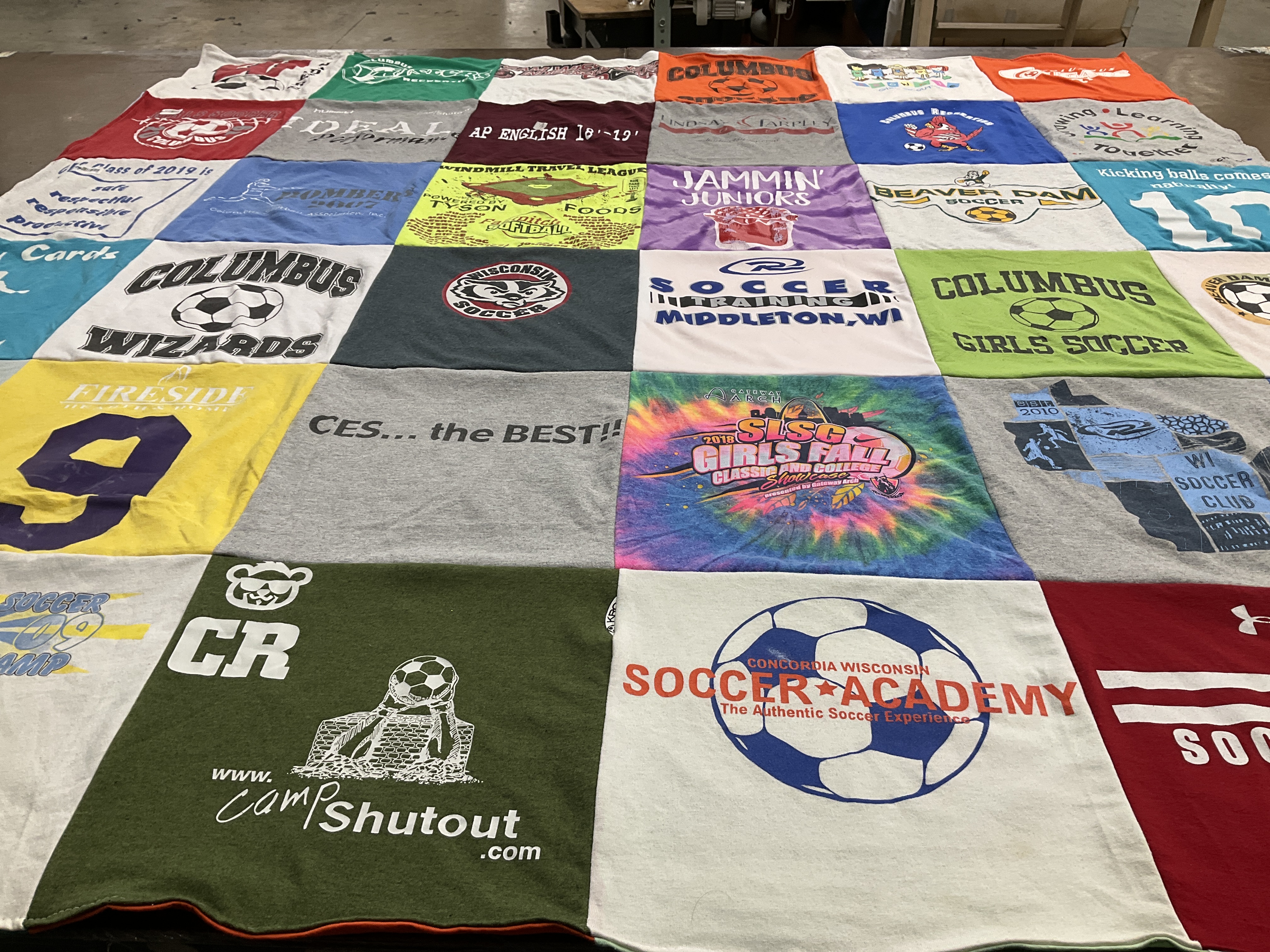 T-shirt quilt featuring columbus cardinals by SAMANTHA from WI