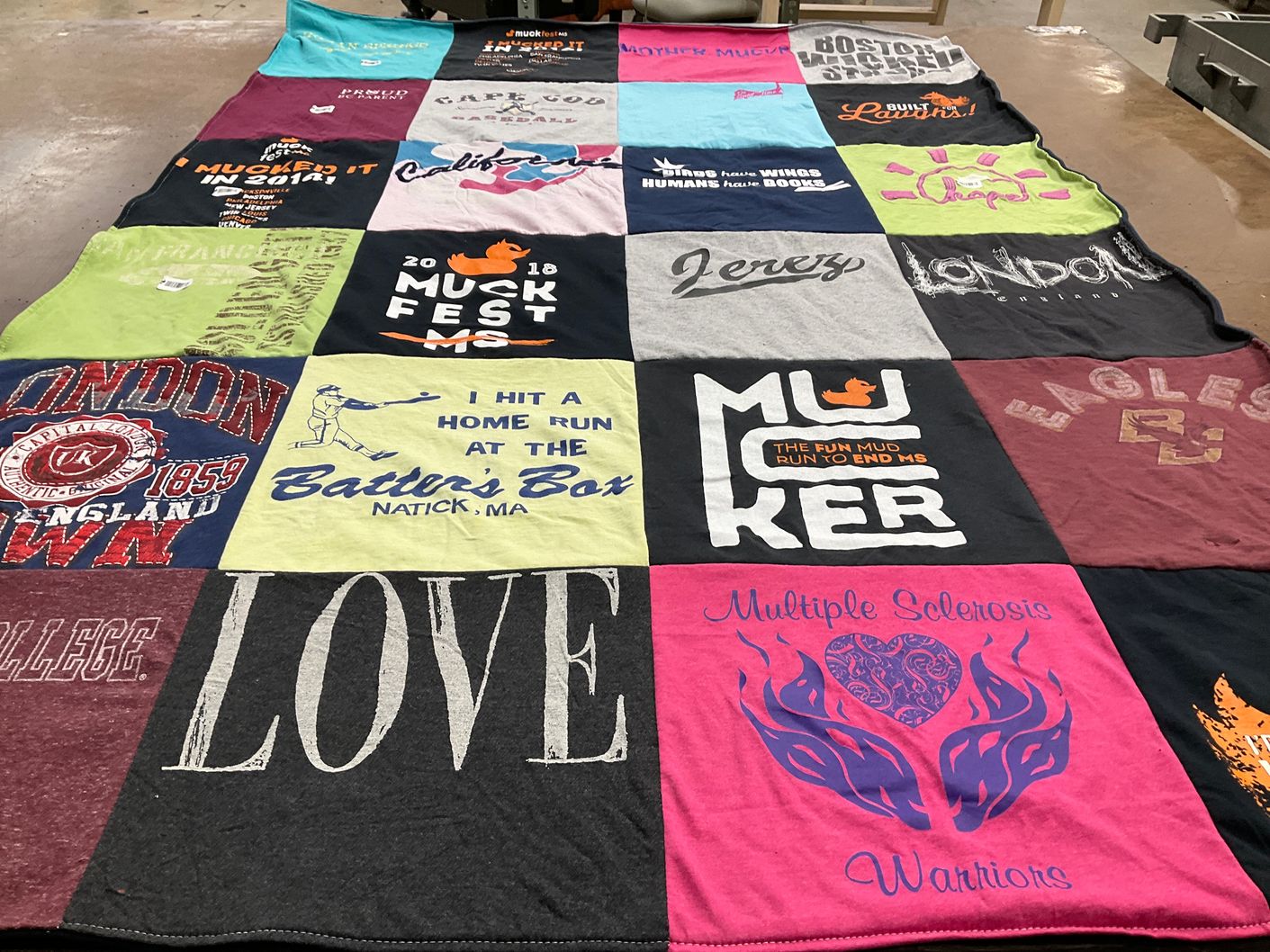 T-shirt quilt featuring eagles by Lisa from MA