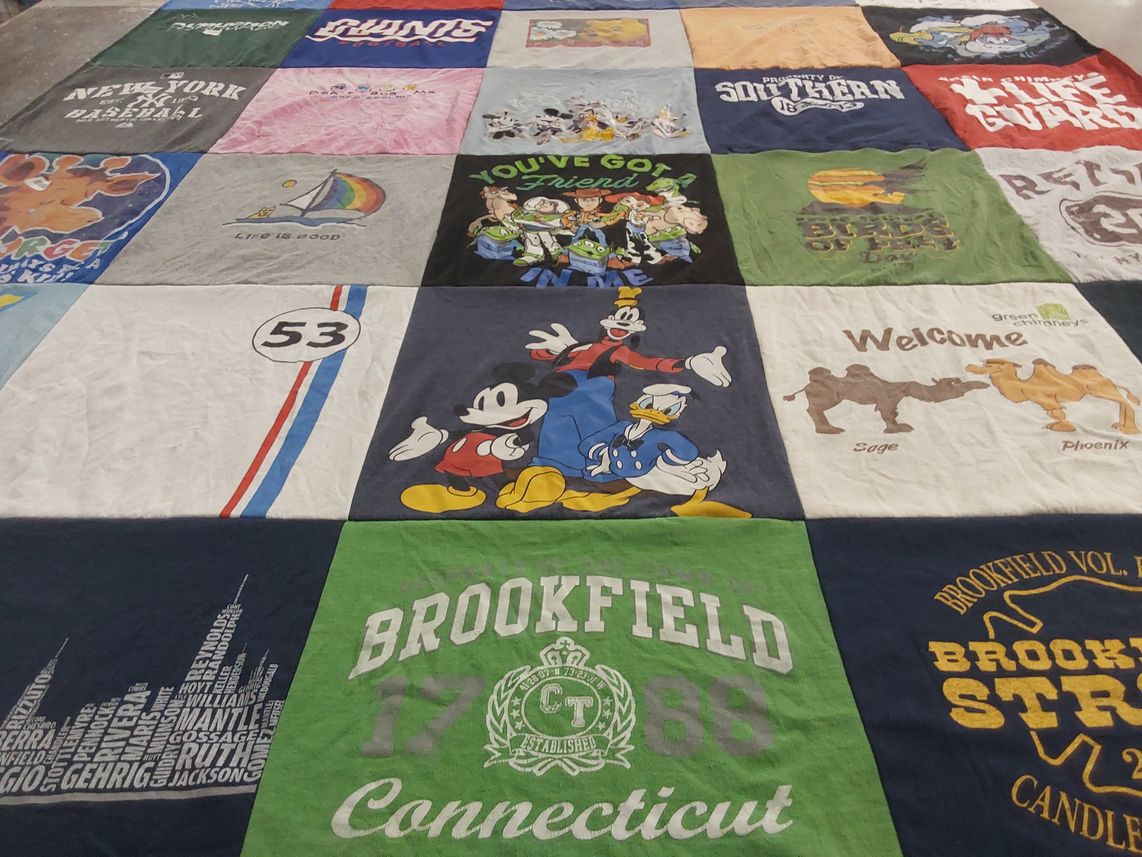 T-shirt quilt featuring new york giants by Heidi from CT