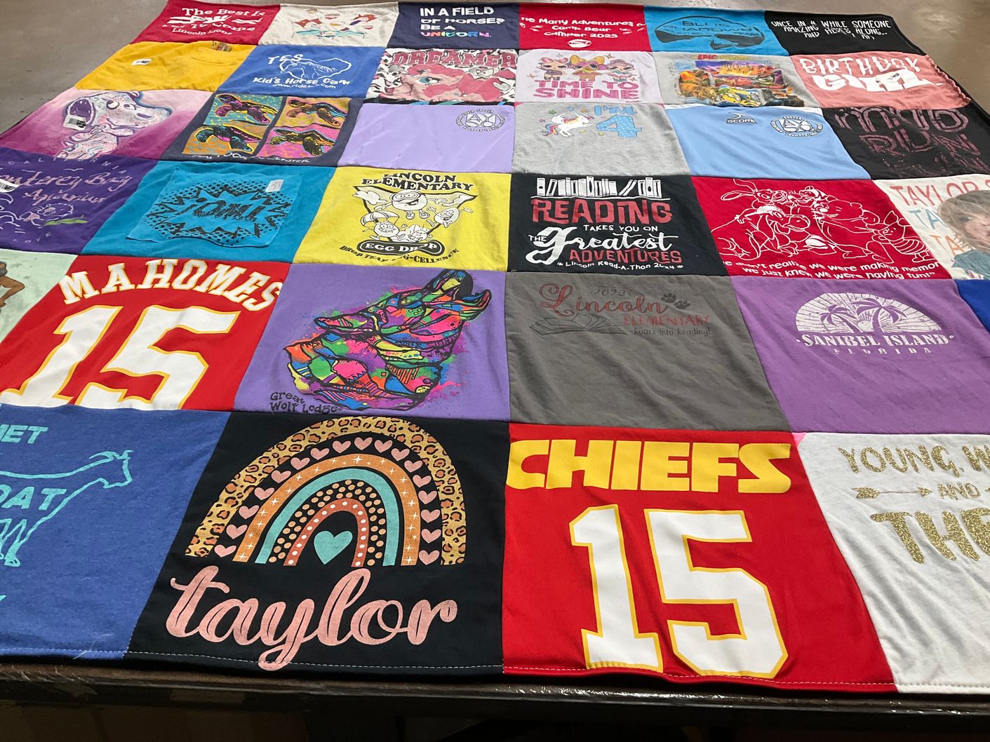 T-shirt quilt featuring kansas city chiefs by Cynthia from CA