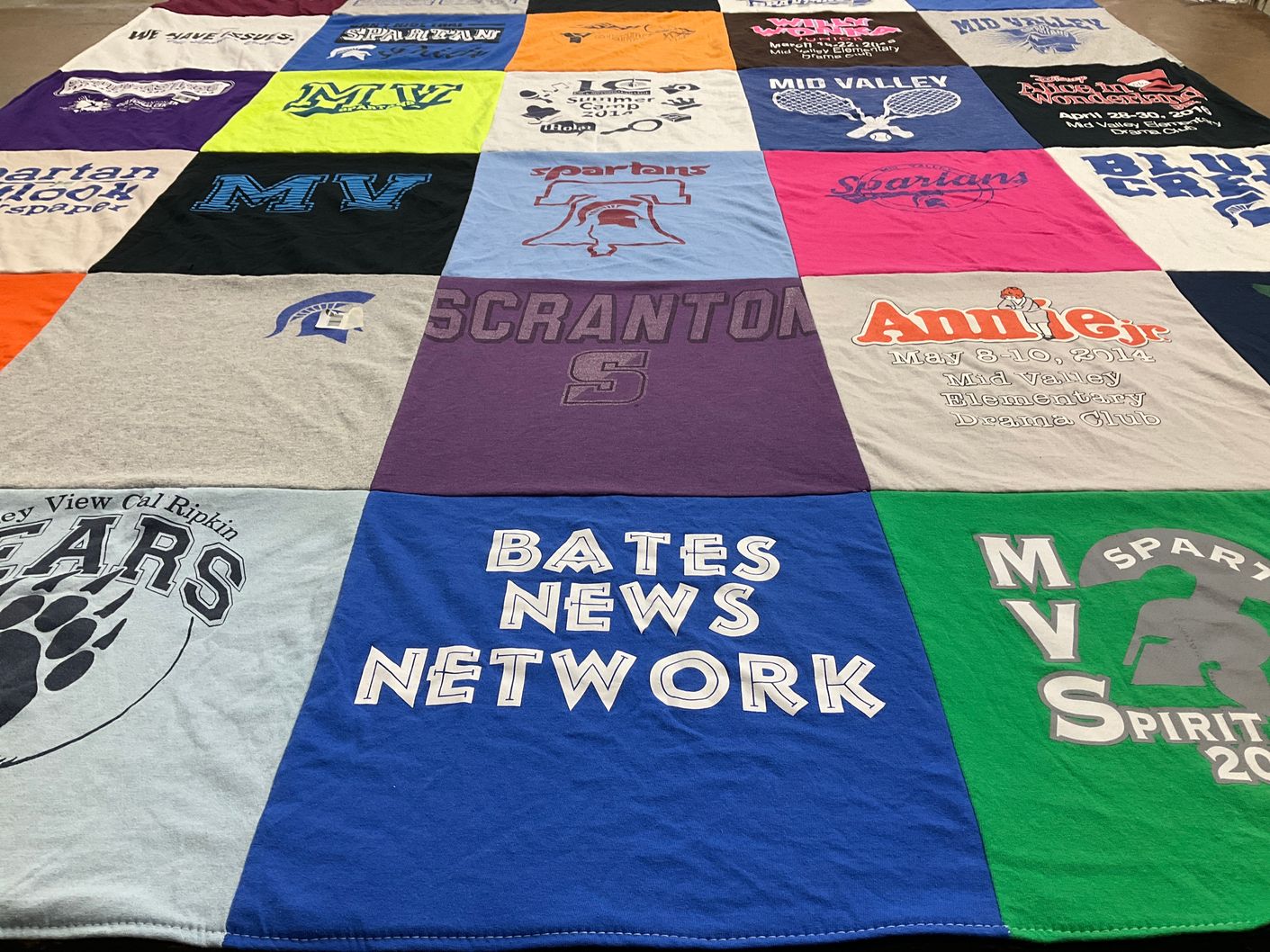 T-shirt quilt featuring mid valley high school, scranton high school by Elizabeth from PA