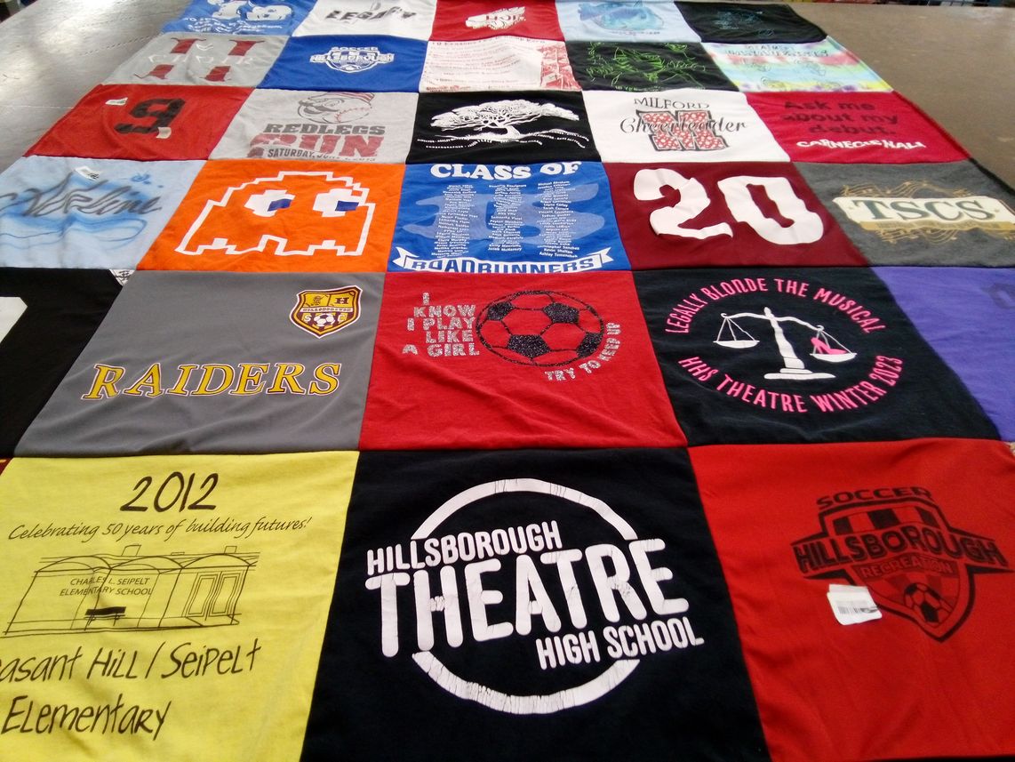 T-shirt quilt featuring hillsborough raiders by Bridgett from NJ