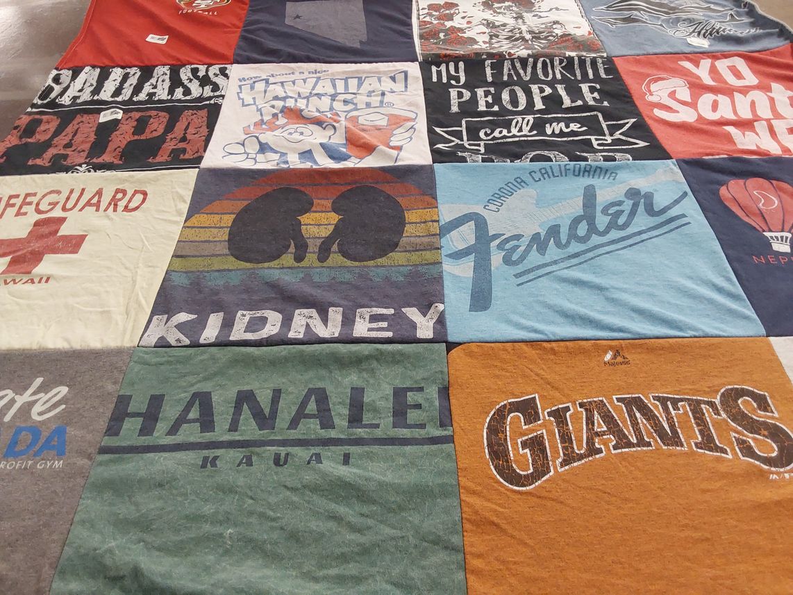 T-shirt quilt featuring san francisco giants by Nancy from NV