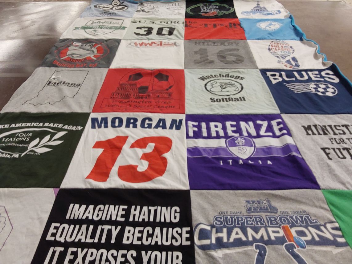 T-shirt quilt from morgan state university by Alison from DC