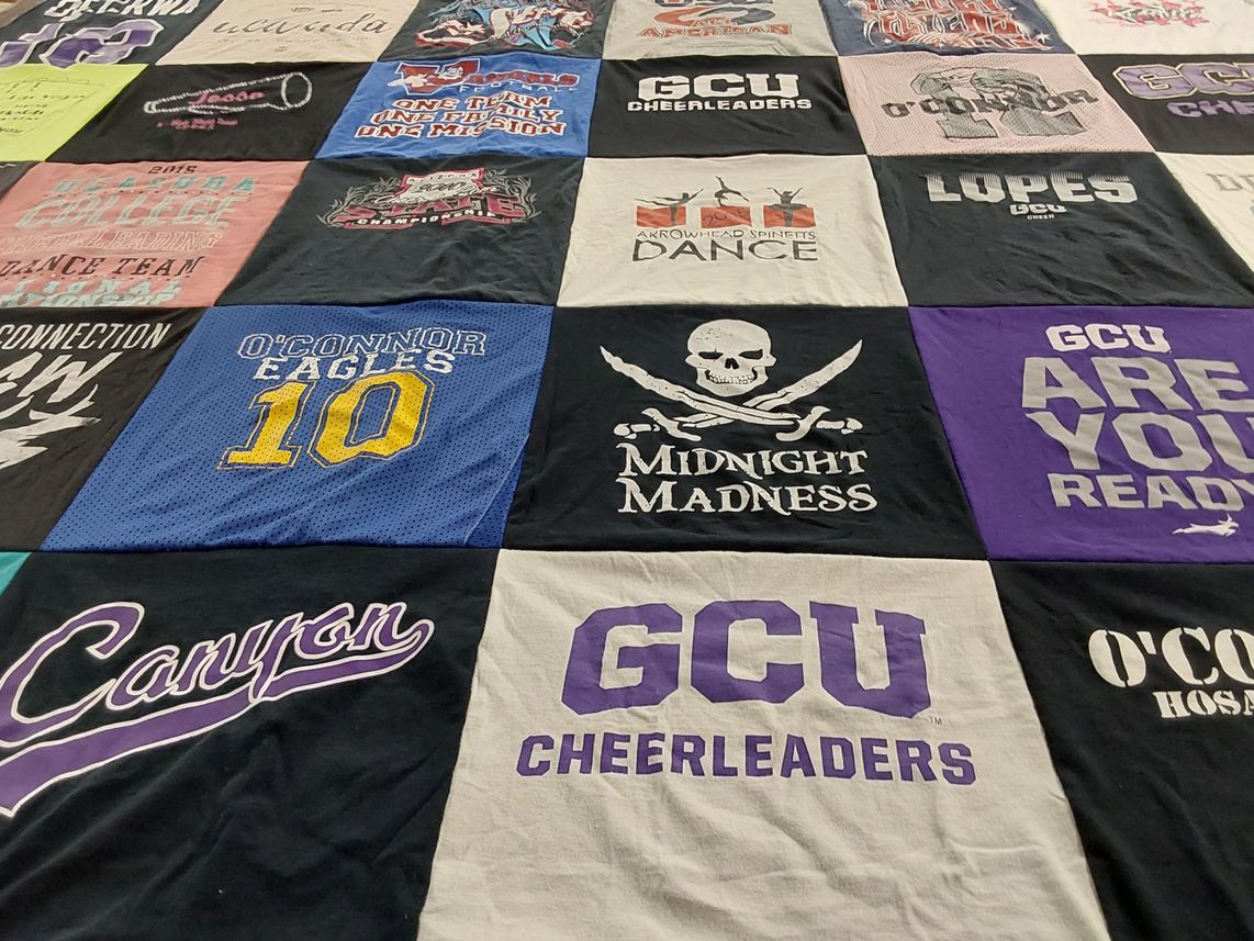 T-shirt quilt featuring grand canyon university lopes by Jessa from AZ