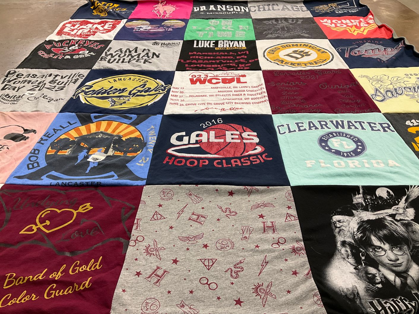 T-shirt quilt featuring gales high school basketball by Kim from OH