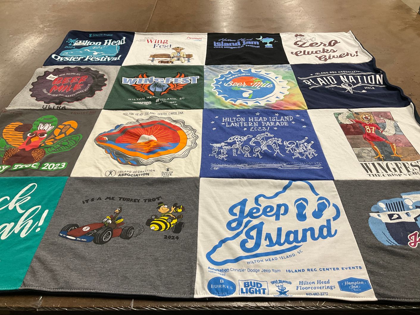 T-shirt quilt with festivals, community events themes by Jordyn from SC