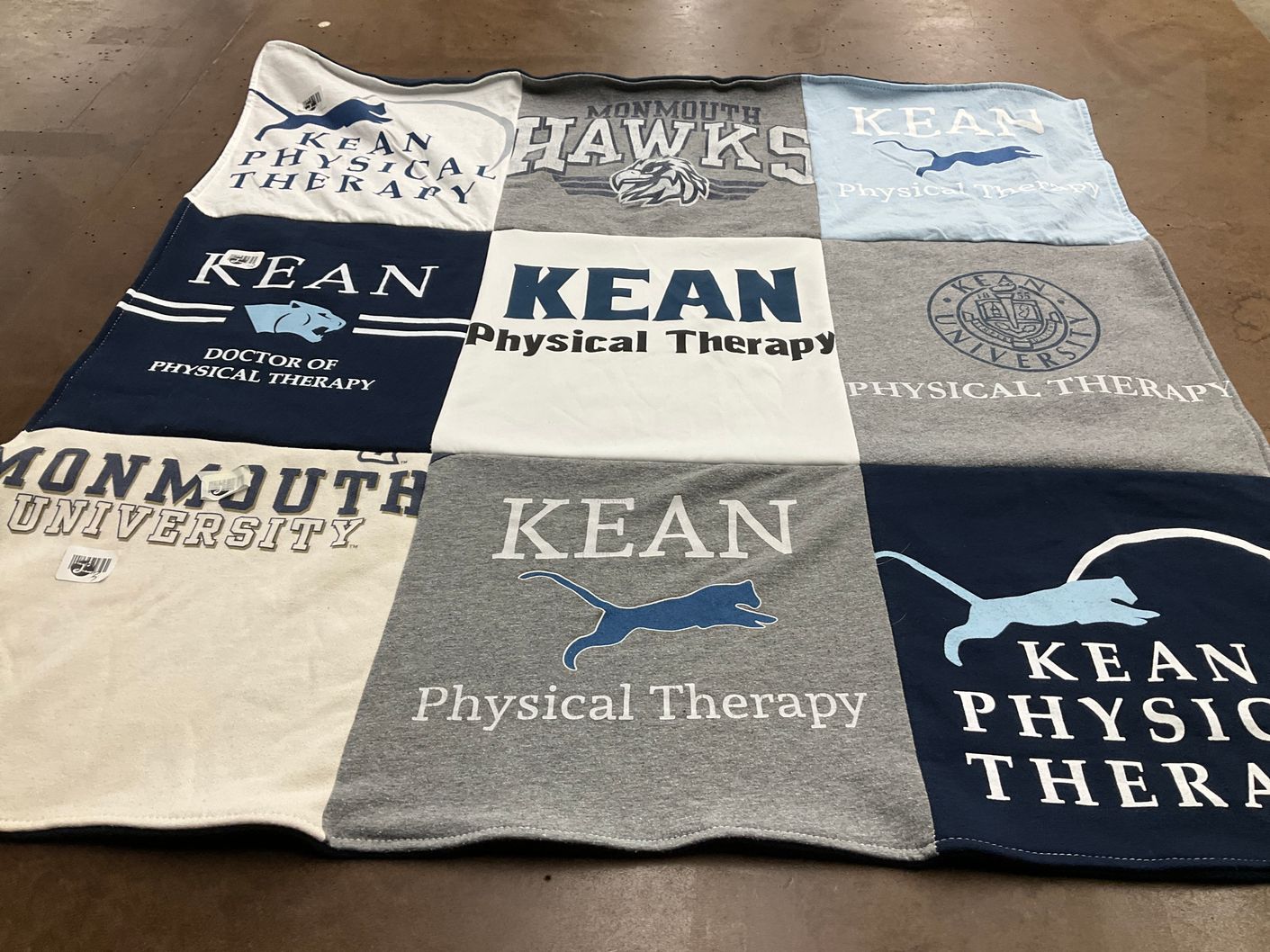 T-shirt quilt featuring kean hawks by Marvelyn from NJ