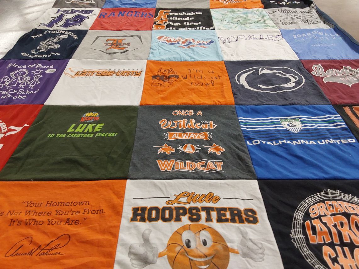 T-shirt quilt featuring loyalhanna united soccer club by Becky from PA