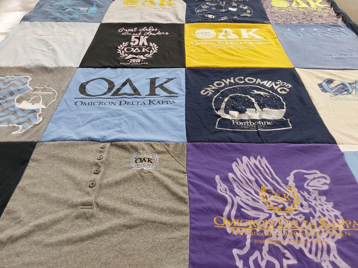 T-shirt quilt from fontbonne university by Taylor from MO