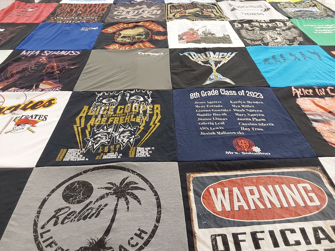 T-shirt quilt featuring pirates by Starla from TX