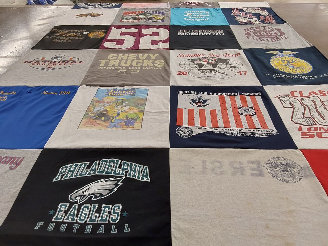 T-shirt quilt featuring philadelphia eagles by Robyn from NJ