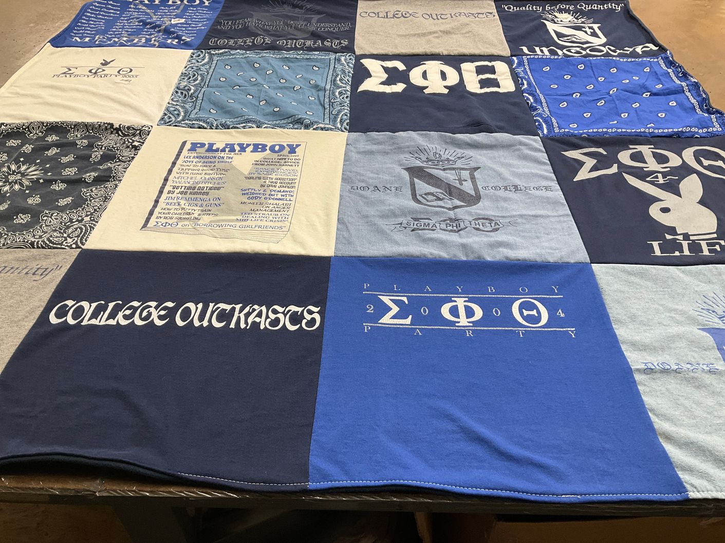 T-shirt quilt from northeast college by Danielle from NC