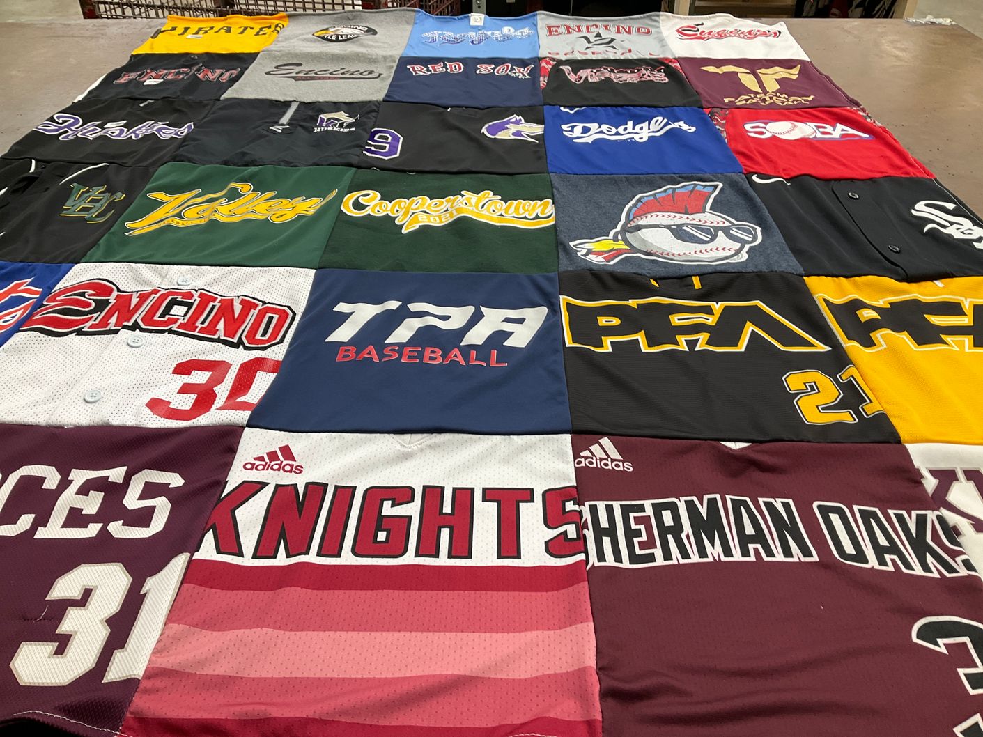 T-shirt quilt featuring tpa, cooperstown by gennifer from CA