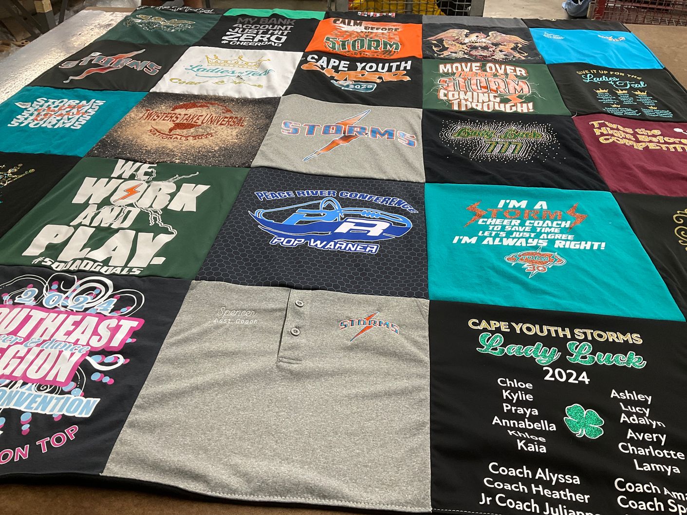 T-shirt quilt featuring cape youth storms by Diane from FL