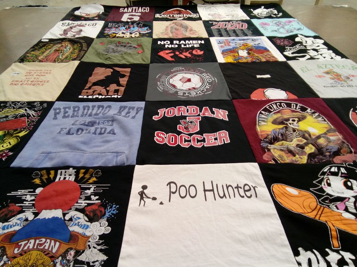 T-shirt quilt featuring university of florida soccer by Genessis from NC
